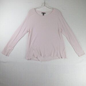Eileen Fisher Sheer Long Sleeve Sweater Size M Soft Pink